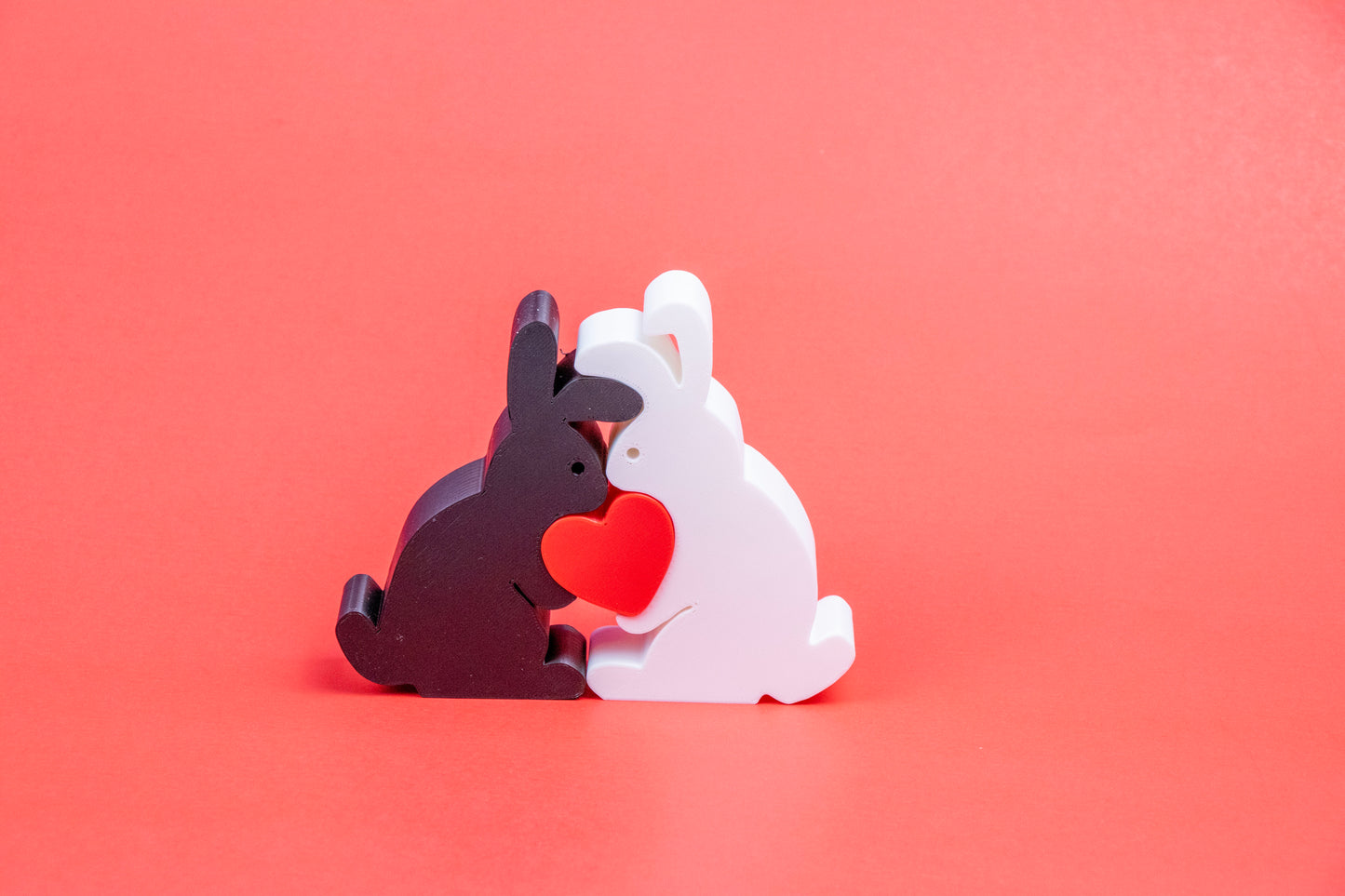 Interlocking Bunny Couple – 3D Printed Puzzle Decor – Romantic Easter or Anniversary Gift