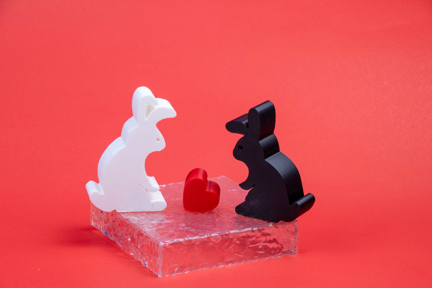 Interlocking Bunny Couple – 3D Printed Puzzle Decor – Romantic Easter or Anniversary Gift