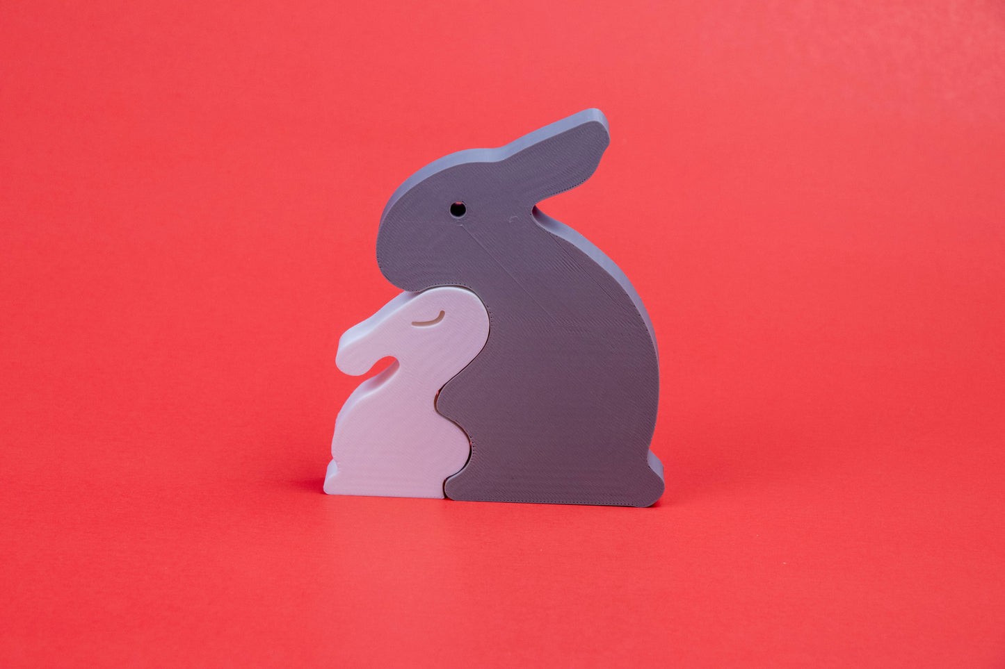 🐇 Forever Bunny Pair – Parent & Baby Rabbit Puzzle Decor