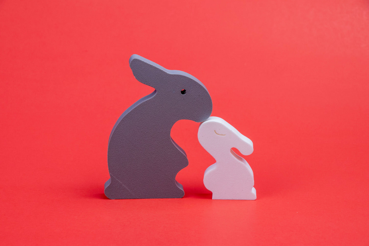 🐇 Forever Bunny Pair – Parent & Baby Rabbit Puzzle Decor