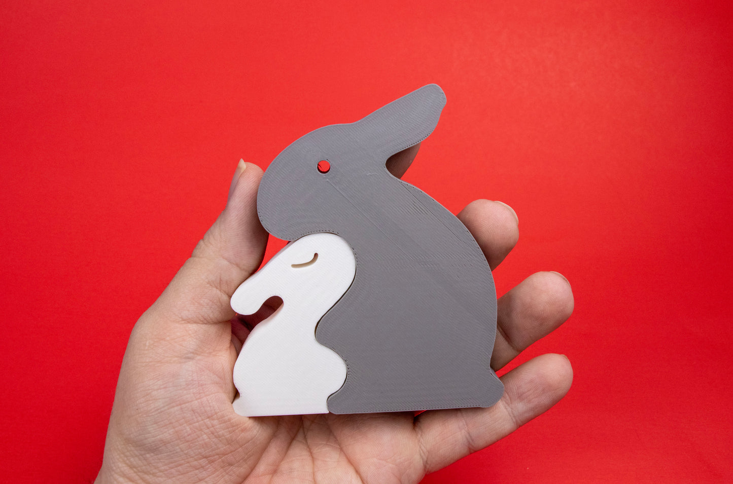 🐇 Forever Bunny Pair – Parent & Baby Rabbit Puzzle Decor