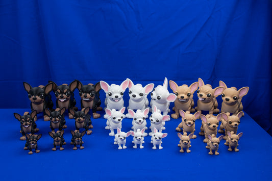 Articulated Chihuahua – Poseable Desk Companion in Multiple Styles – Customization Available!