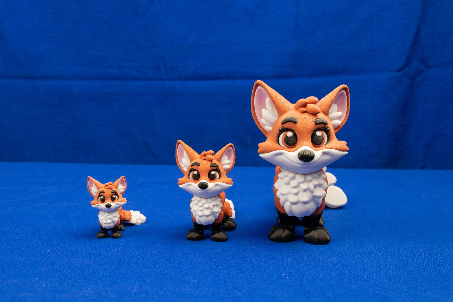 Woodland Fox Figurine – Adorable Handmade Display Decor in Three Sizes – Customization Available!