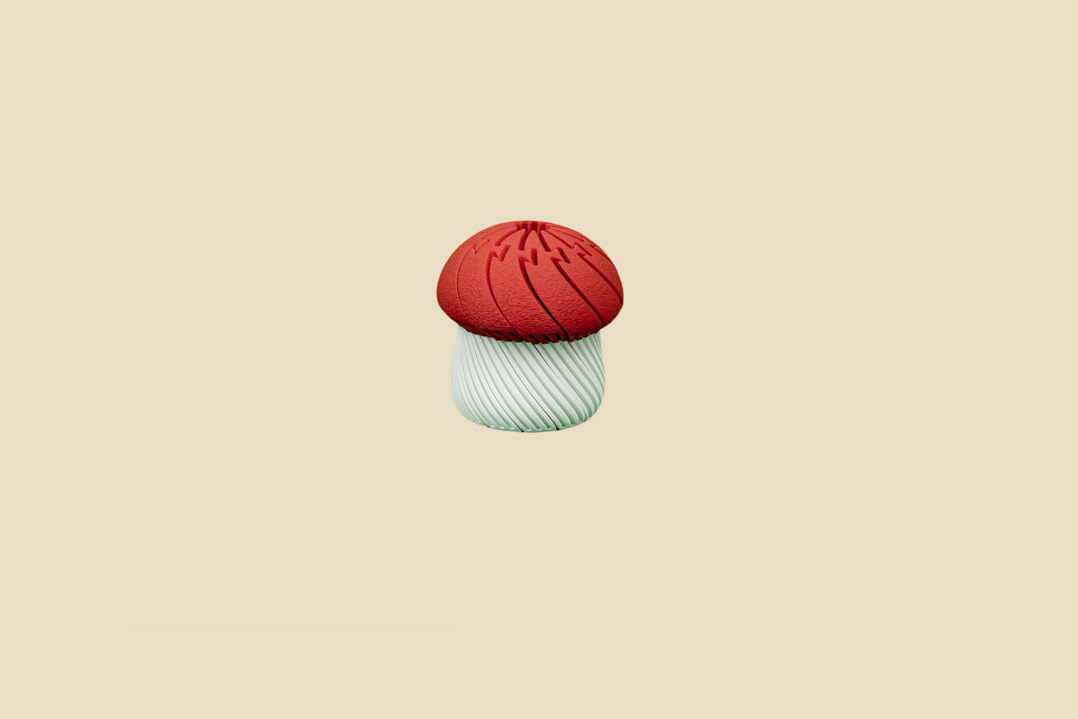 Twisted Bloom: 3D Printed Maze Shrooms