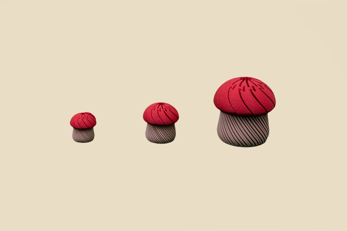 Twisted Bloom: 3D Printed Maze Shrooms