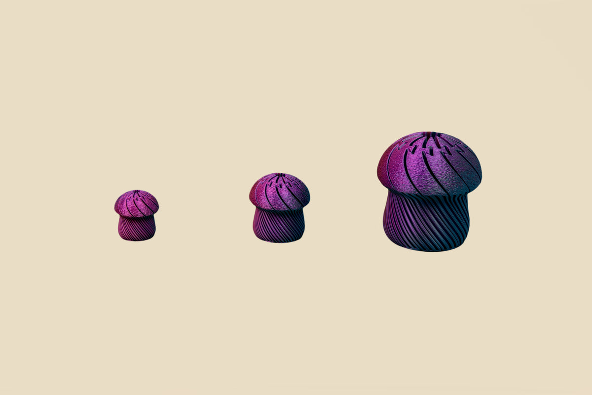 Twisted Bloom: 3D Printed Maze Shrooms