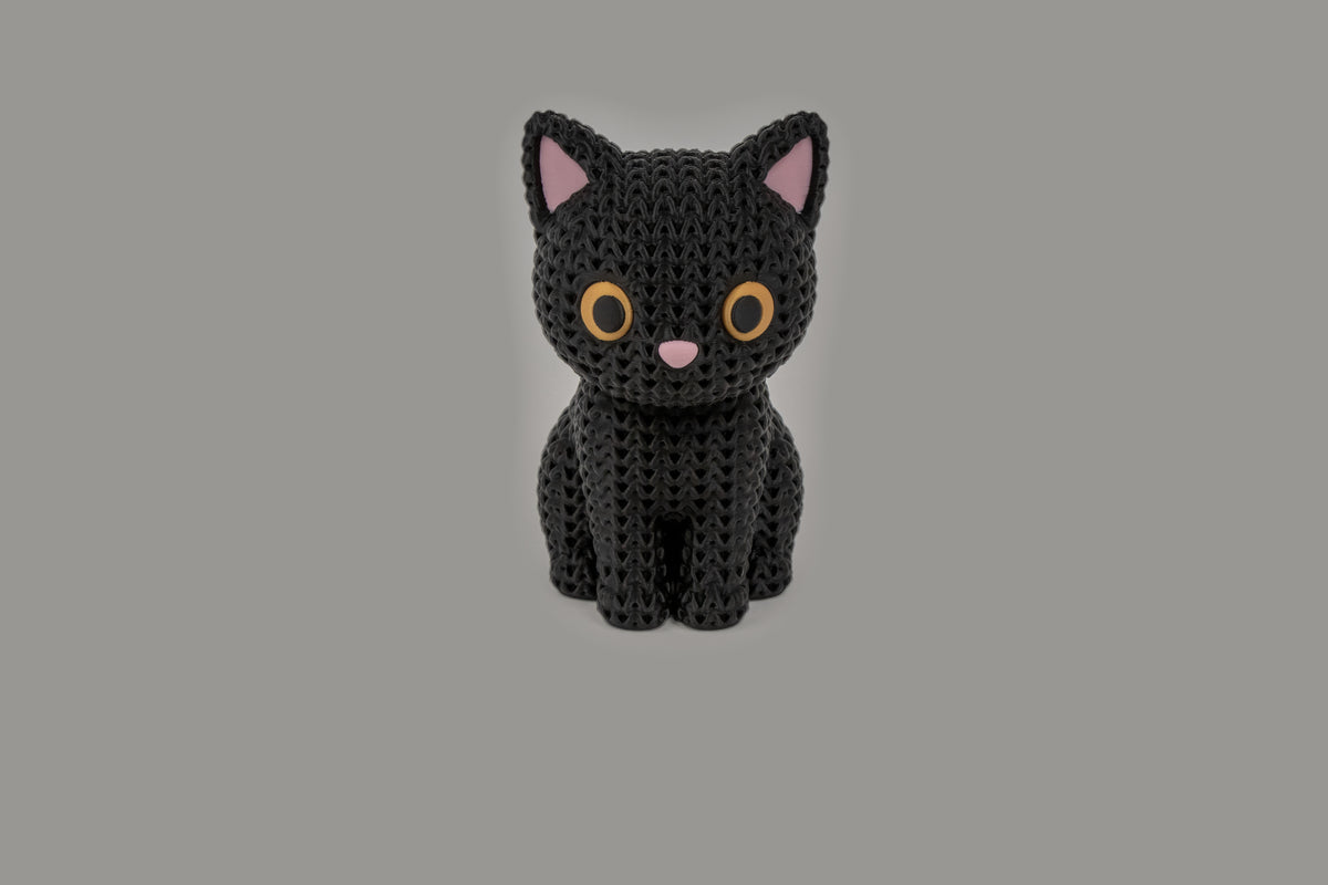 Whiskers the Cat – Crochet-Style 3D Printed Figure