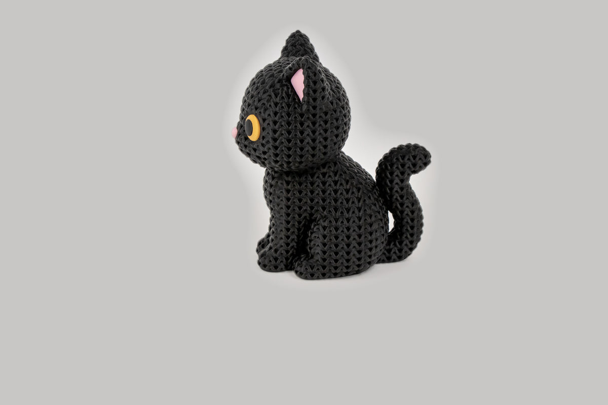 Whiskers the Cat – Crochet-Style 3D Printed Figure