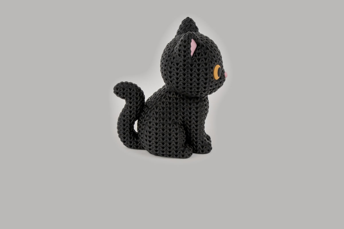 Whiskers the Cat – Crochet-Style 3D Printed Figure