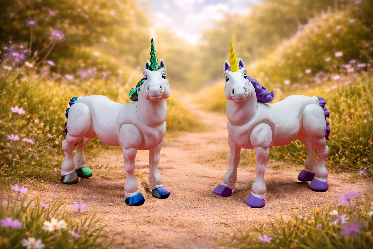 Articulated Unicorn Figurine – Poseable 3D Printed Desk & Shelf Decor – Customization Available