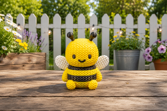 Chunky Bumble Bee – Adorable Handmade Desk Decor in Three Sizes – Customization Available!