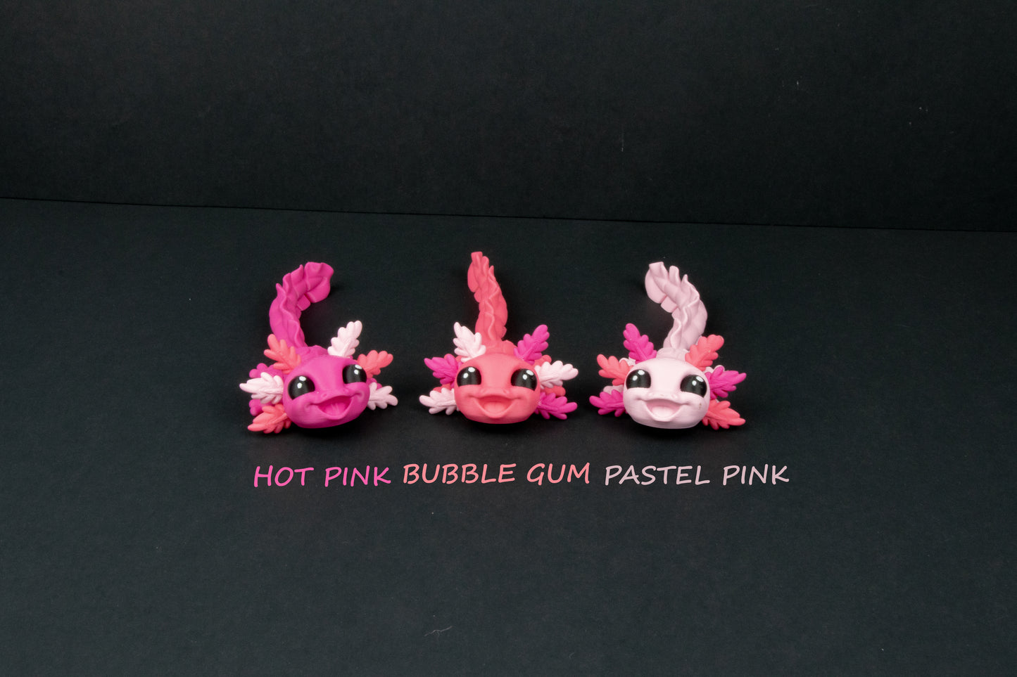 Axolotl – Adorable Shelf Decor in Playful Color Combos - Hand-Finished 3D Printed