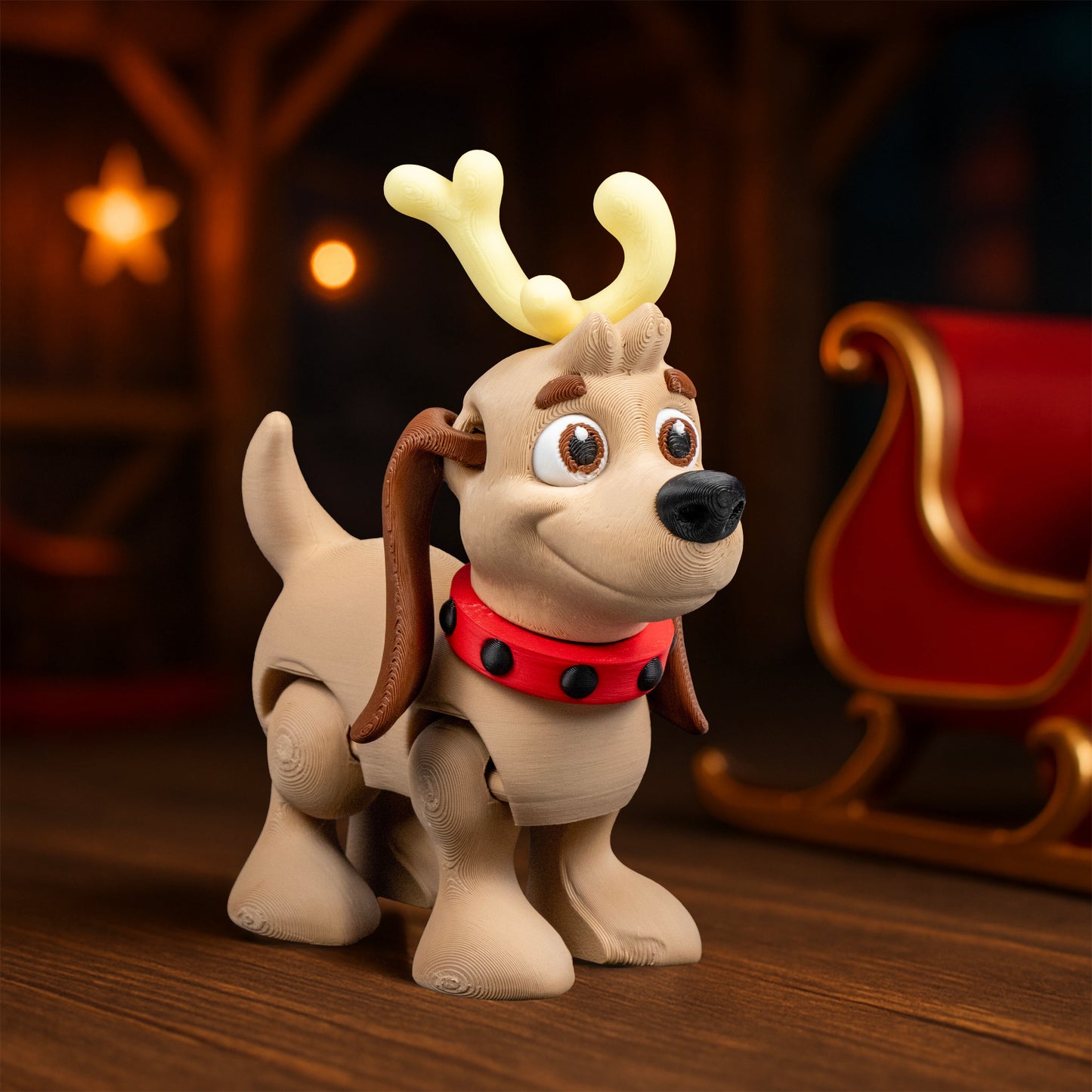 Max the Christmas Dog – Poseable Holiday Desk Figurine