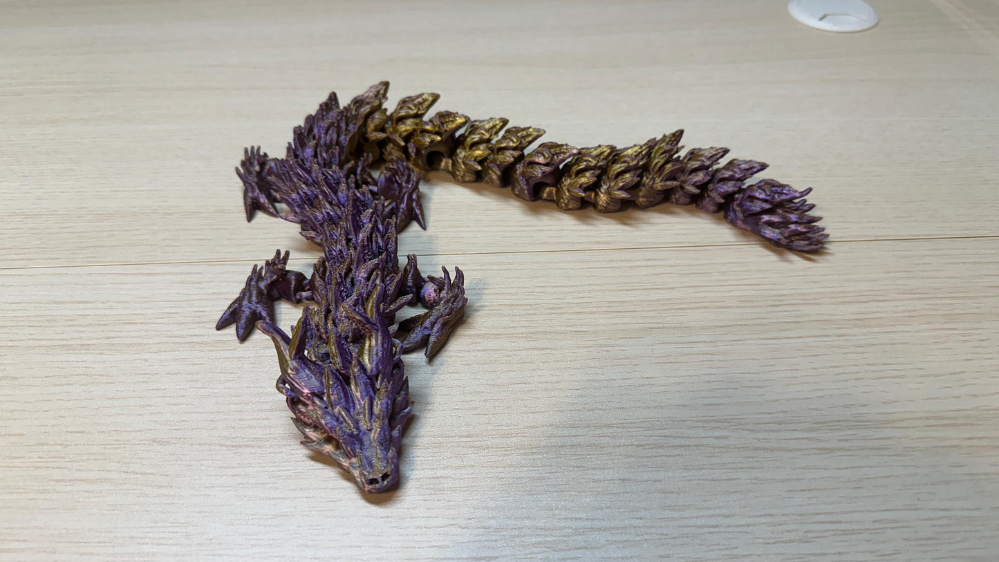 Dragon Sculpture – Articulated Display Figure | 3D Printed &amp; Hand-Finished