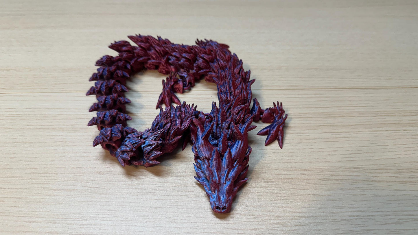 Dragon Sculpture – Articulated Display Figure | 3D Printed &amp; Hand-Finished