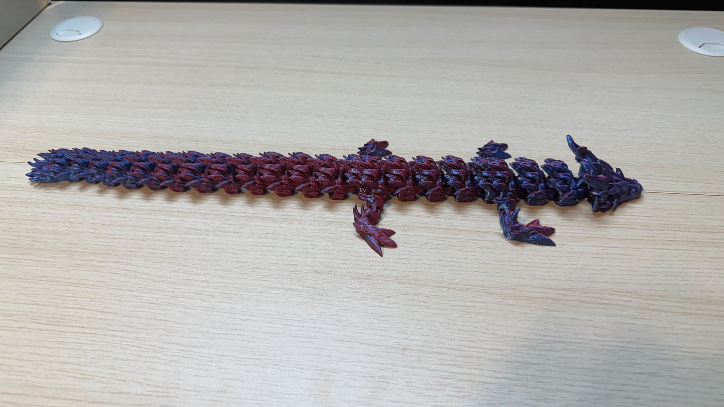 Dragon Sculpture – Articulated Display Figure | 3D Printed &amp; Hand-Finished